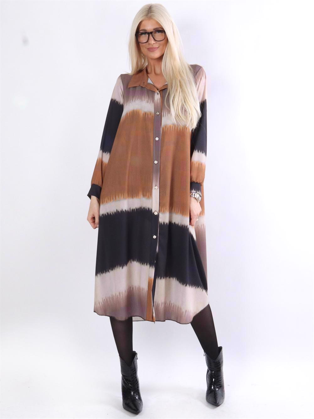 Aviaya - Lang skjortekjole